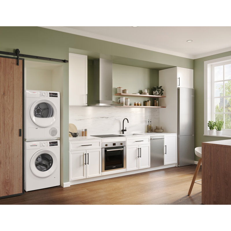 Bosch 300 Series Compact Condensation (Ventless) Electric Dryer 24-Inch in White