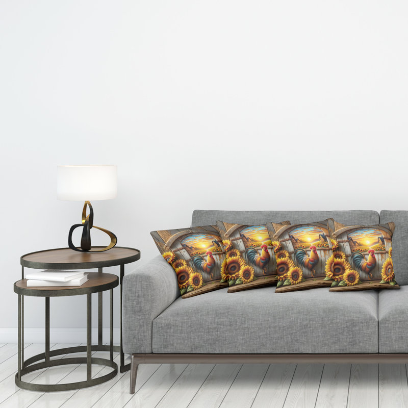 Fabric Reversible Throw Pillow, 24"H x 24"W