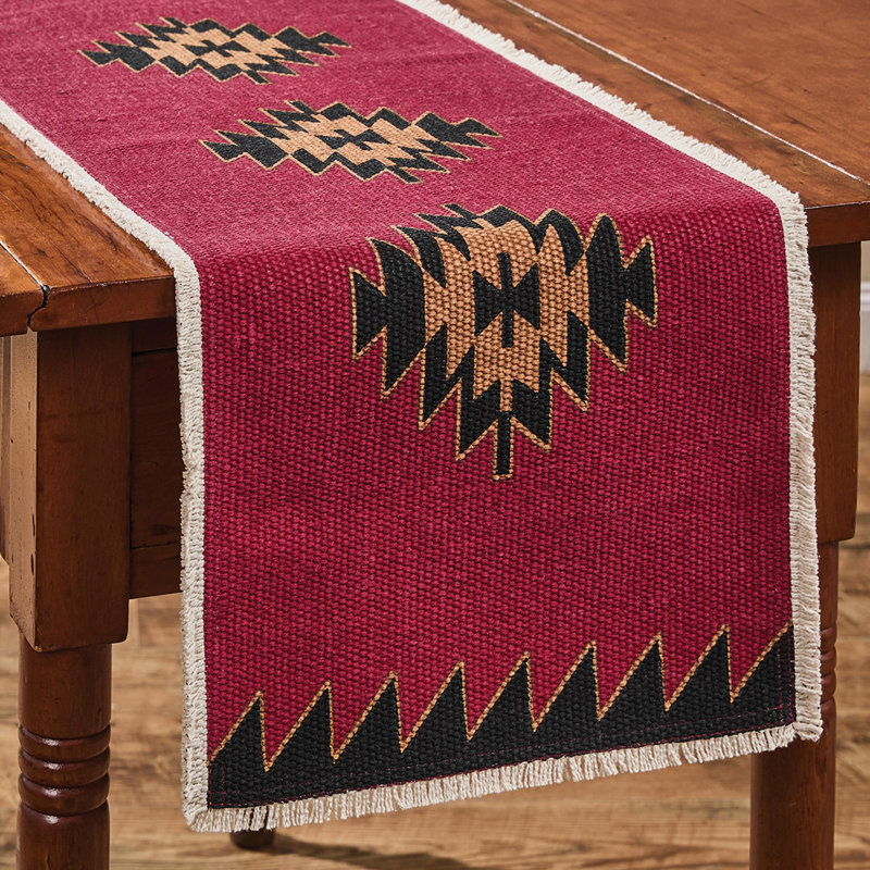Black Bear Red Dawn Table Runner 13", 36" L x 13" W