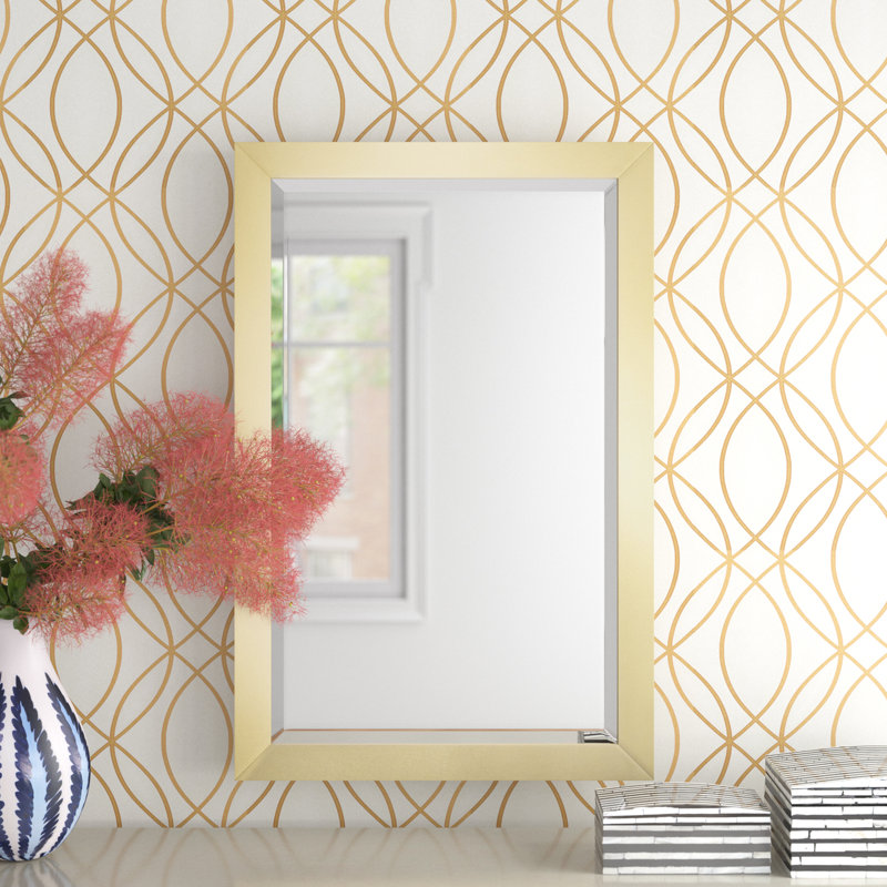 Miroir décoratif biseauté Nia, 35 po x 23 po