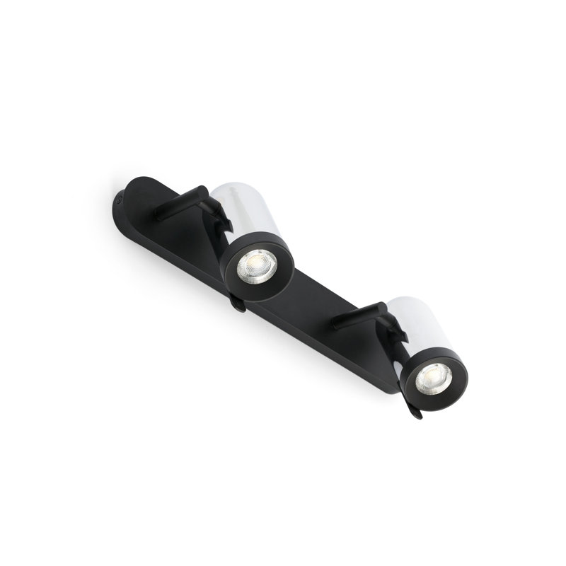 Hoskin 38cm 2 -Light Track Kit, Chrome, Black