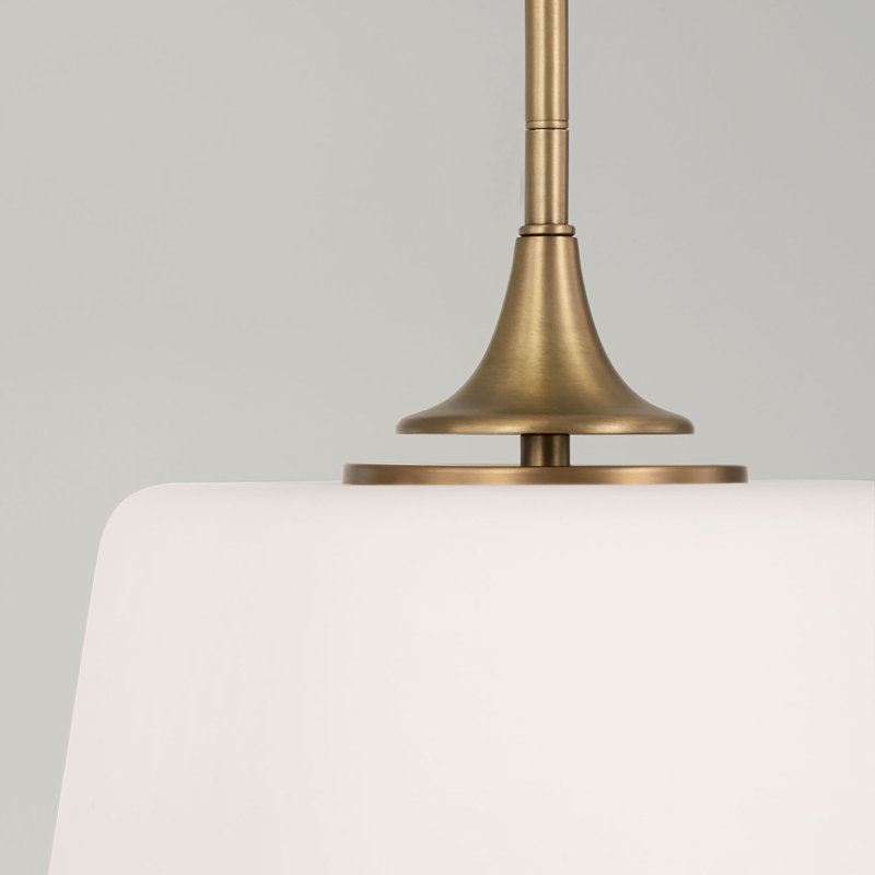 Luminaire suspendu simple 1 lumière Empire, Laiton vieilli