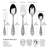 Wallace Antique Baroque 65-Piece 18/10 Stainless Steel Flatware Set, Service for 12