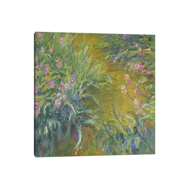 Iris by Claude Monet - Wrapped Canvas Painting, 45.72 cm H x 45.72 cm W