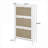 Shoe Storage Cabinets | 3-Door Freestanding Engineered Rattan Entryway Shoe Organizer | off-white | Particle Board-2086957844