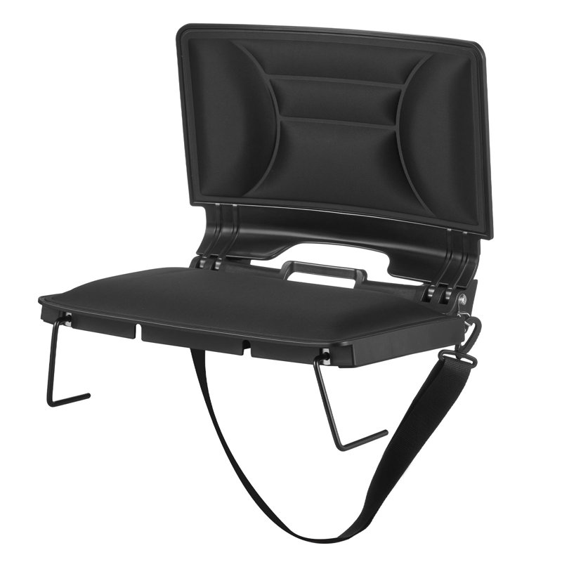 Siège de stade, fauteuil de gradin pliant avec dossier et coussin épais, siège de stade rembourré pour gradin avec sangle d'épaule, crochets, porte-gobelet, matériau en lycra, poche latérale, matériau en PP