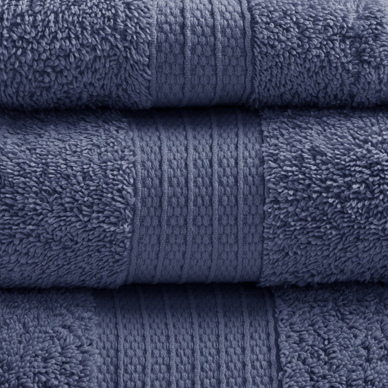 6 Piece Organic Cotton Towel Set, Navy