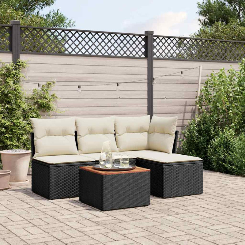 Ensemble de canapé de jardin Vidaxl - noir