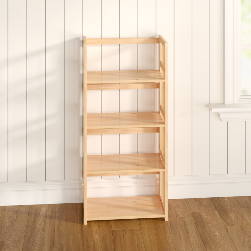 115 cm H x 54 cm W Solid Wood Etagere Bookcase