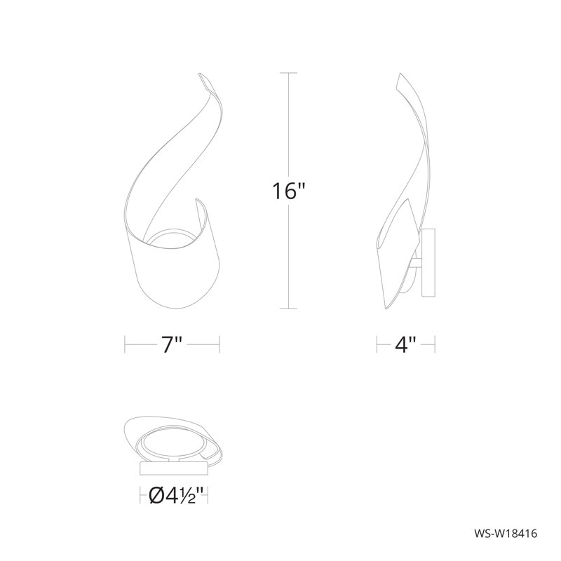 Flamme Aluminum LED Wall Light