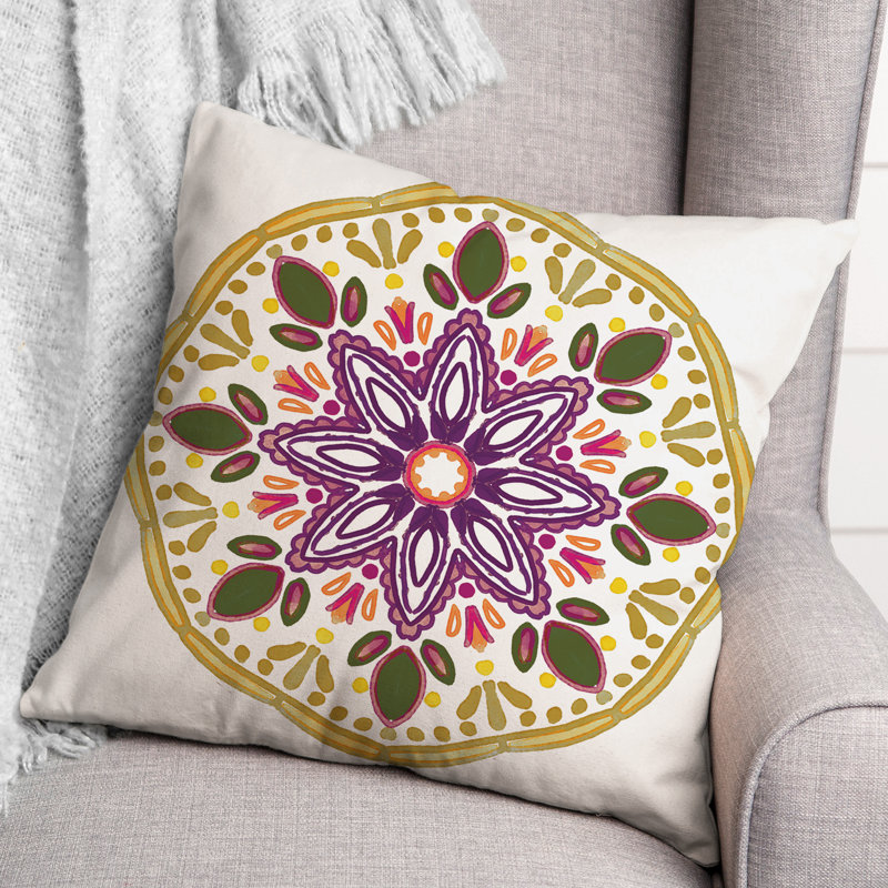 Housse et insert de coussin extérieur d'extérieur, Mauve, Floral 8