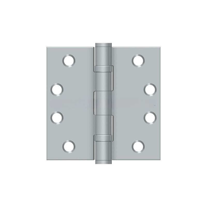 Steel Surface Mount Hinge, Brushed Chrome