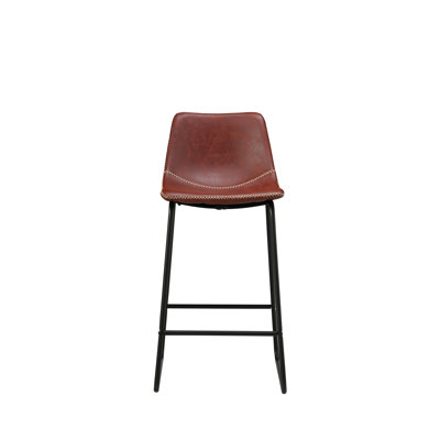Chavis Upholstered Counter Stool with Metal Frame