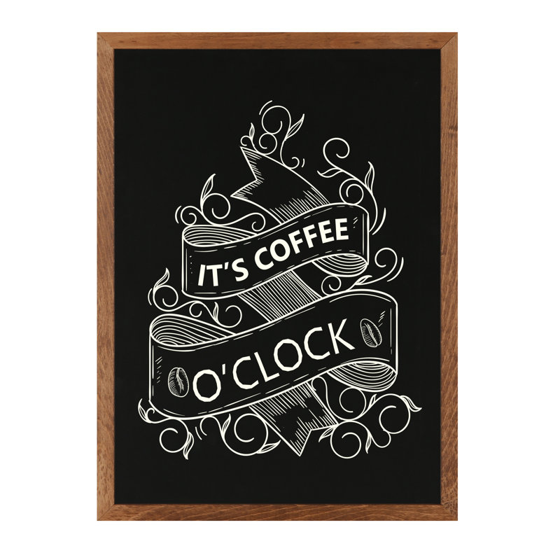 MT Displays No Fiberboard Wall Wood Chalkboard, Dark Wood