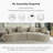 Chenille Boneless Curved Sofa, Left-right Symmetrical Design, Luxurious 4-seater Living Room Sofa-1503515919