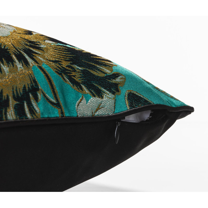 Housse de coussin réversible en soie à imprimé animal