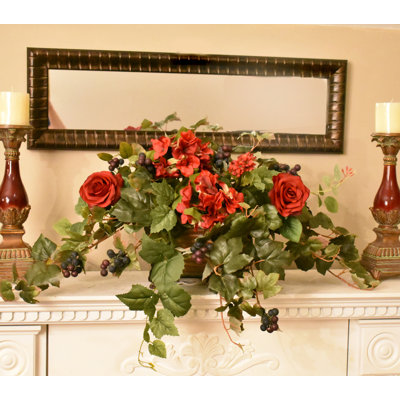 Faux Silk Mixed Assortment Arrangement in Planter