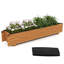 Lit de jardin surélevé en bois 2 pièces Gymax avec doublure de trous de drainage pour herbe à fleurs-999002976