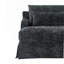 Canapé-lit en chenille, canapé Cama de 59,5 pouces, canapé-lit, canapé causeuse, canapé décontracté avec surface texturée et deux coussins, convient au salon, noir-129386740