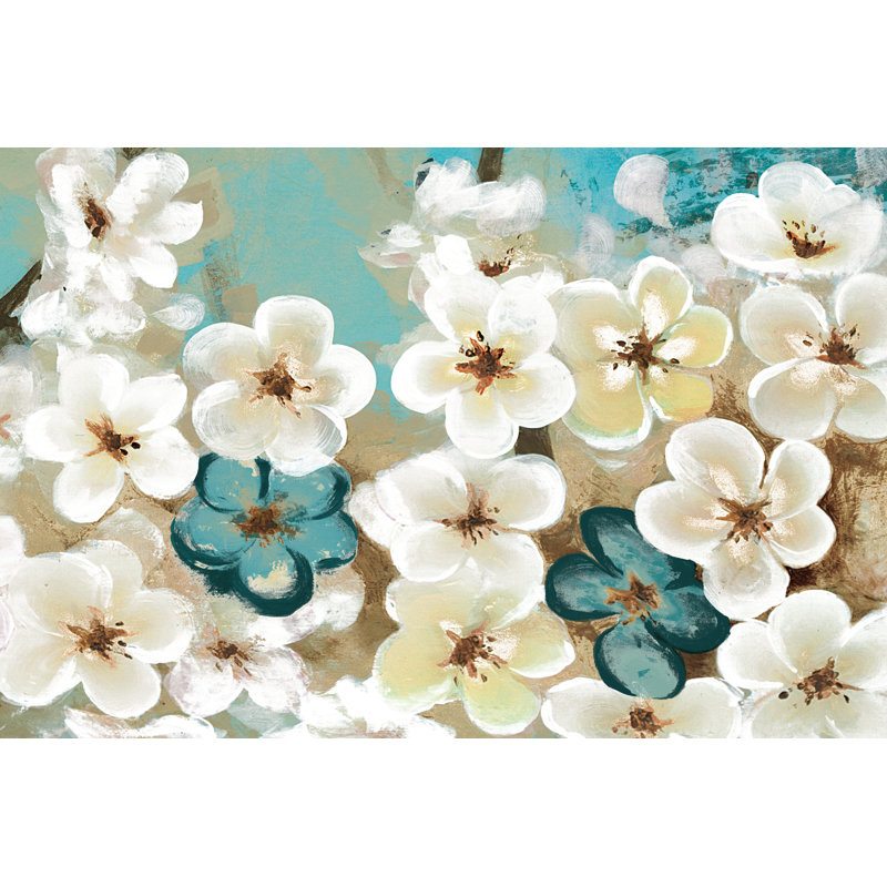 Large Flowers 2 - Wrapped Canvas Art Prints, 30cm H x 46cm W