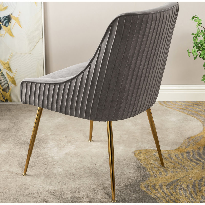 Adiqa Velvet Armchair, Velours gris