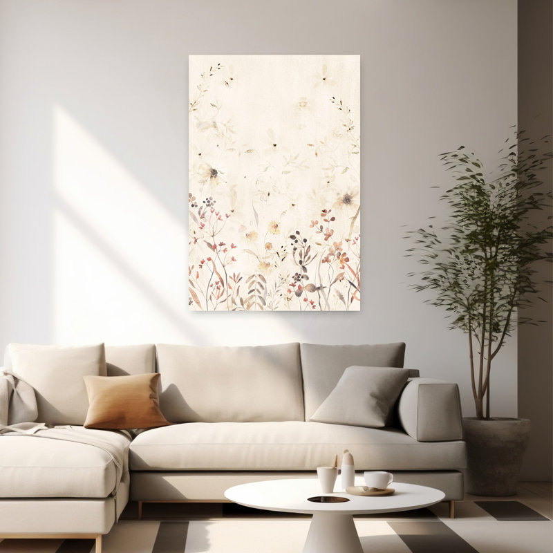Art contemporain, art mural moderne délicat, H 60 po x l 40 po