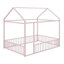 Structure de lit en métal avec clôture-1325924124