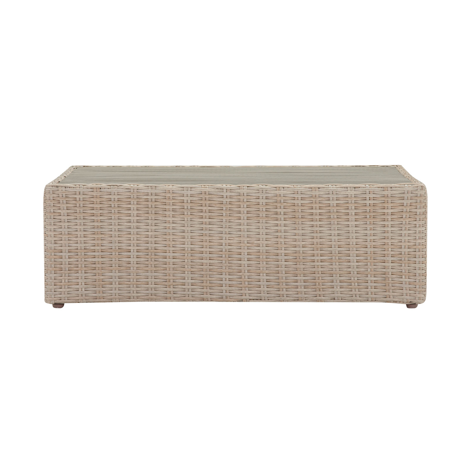 Davida Wicker Outdoor Ottoman with Cushion