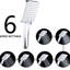 Douche à main haute en - 6 modes de jet, léger, réglages d'installation carrés, optimiser le débit d'eau, détachable, fixation murale