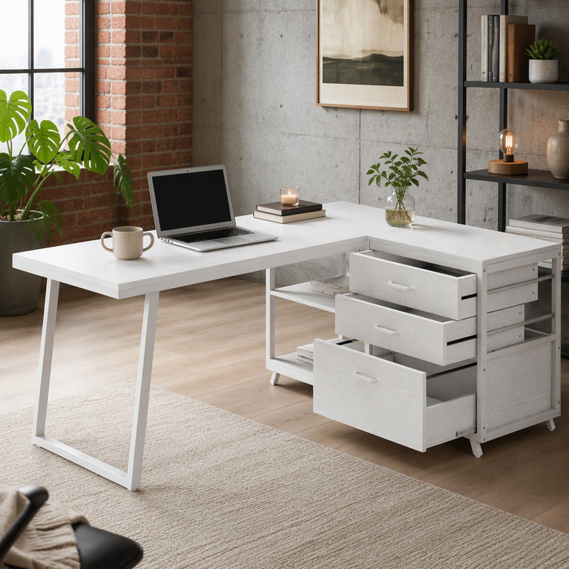 Bureau de travail, bureau de dessinateur, bureau d'écriture, bureau d'étude, bureau de jeu, Blanc