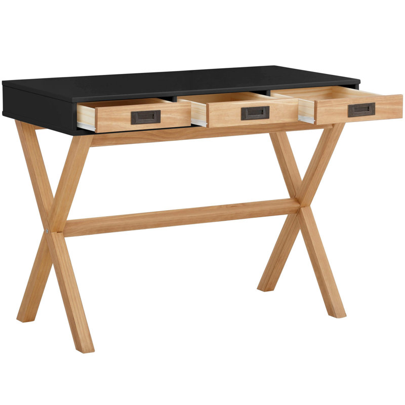 Iceland Solid Wood Steel Writing Desk