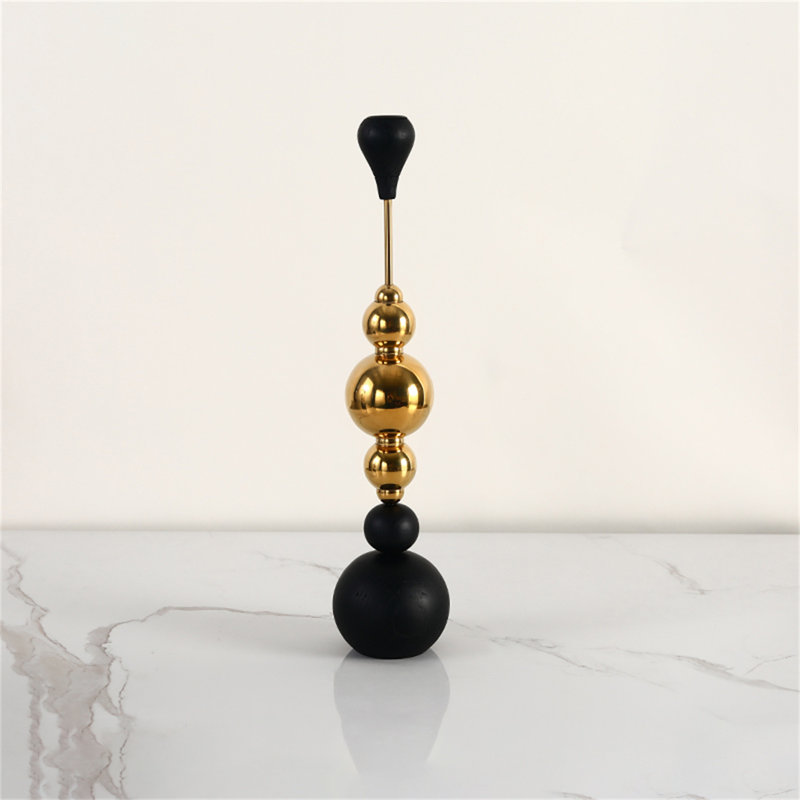 Metal Tabletop Candlestick, 14.96" H x 3.15" W x 3.15" D