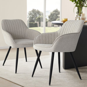 Bhagirath Upholstered Dining Chairs With Arm