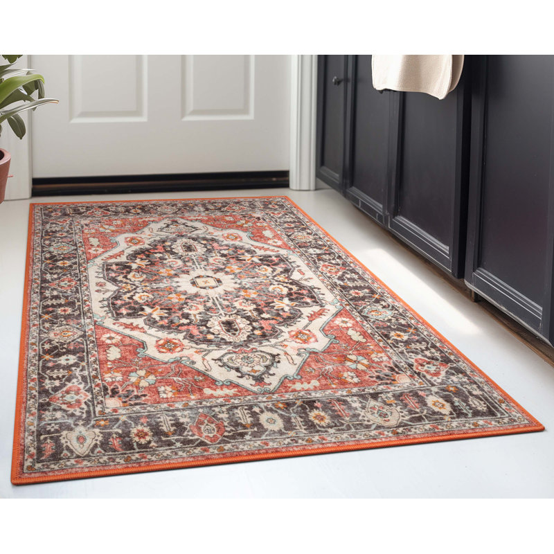 Tapis antidérapant durable Dery, Rectangle 2 pi x 3 pi