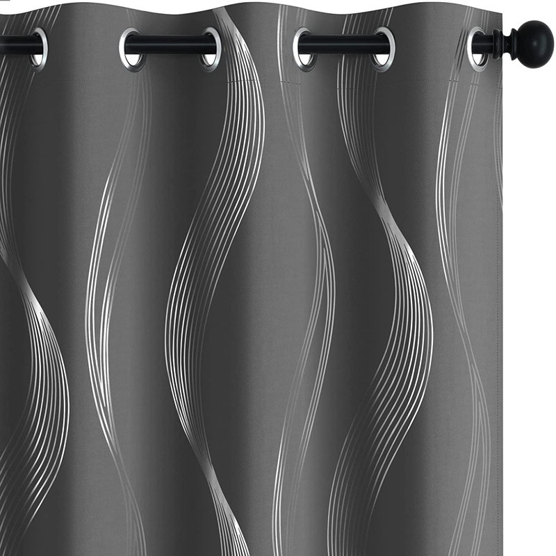 Spurgh Room Darkening Curtain Pair, 42" W x 72" L, Dark Grey