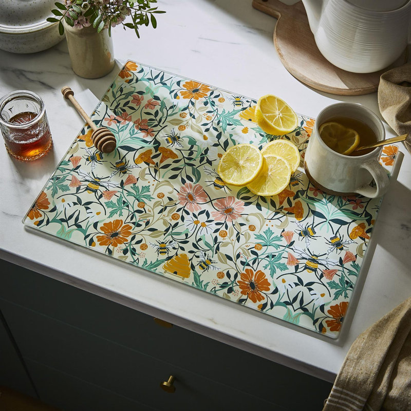 Glass Bee Bloom Worktop Saver