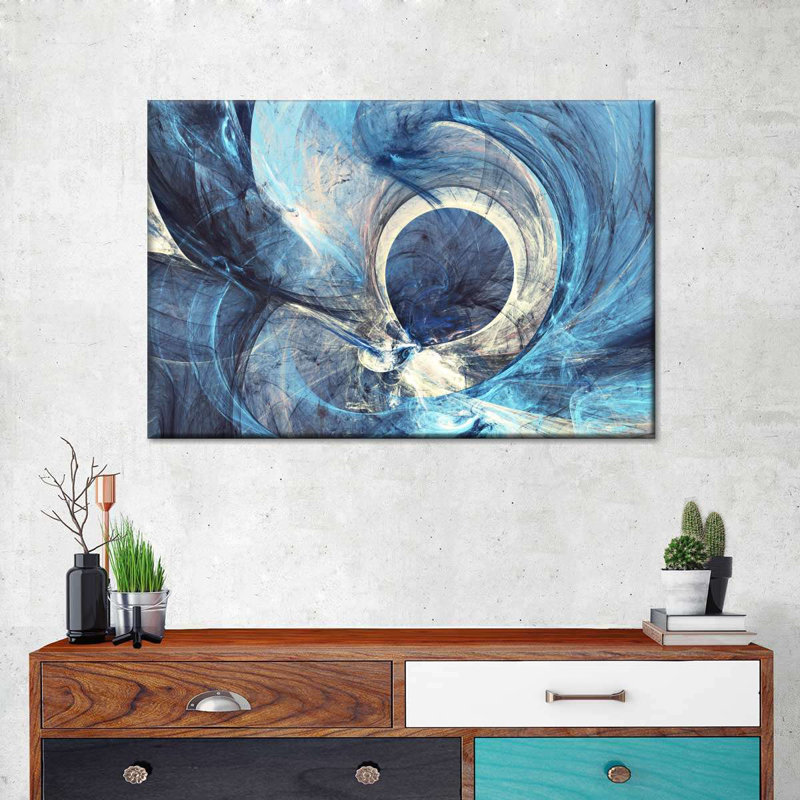 Impression abstraite sur toile, H 8 po x l 12 po x P 1 po