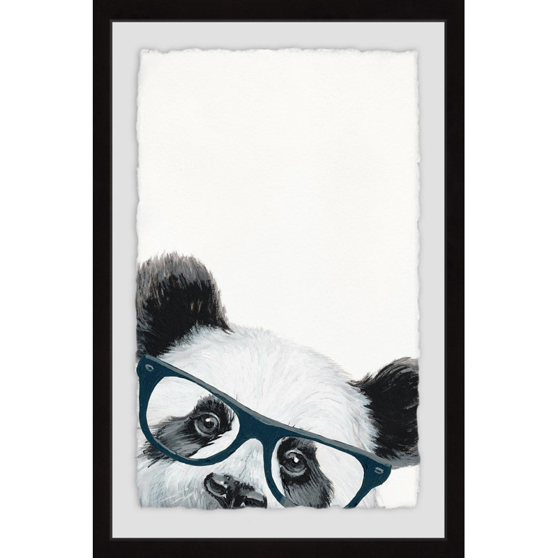Panda Peekaboo - cadre photo, reproduction d'art, H 24 po x l 16 po x P 1,5 po