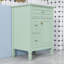 Meuble-lavabo autoportant moderne avec lavabo en céramique, tablette réglable et grand espace de rangement-83336578