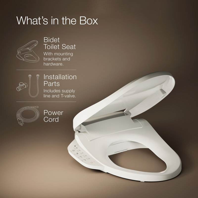 C3® 155 Cleansing Elongated Toilet Seat, Biscuit