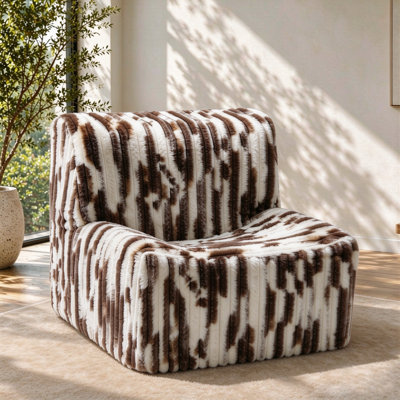 Compressed Lazy Sofa Chair – Ultra Compact Package, Fluffy After 48h Expansion, Ideal for Small Spaces, Dorms, Apartments – No Assembly Needed