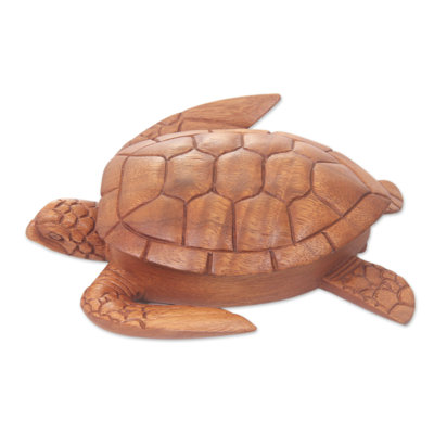 Boîte décorative en bois sea tortue guardian Momar