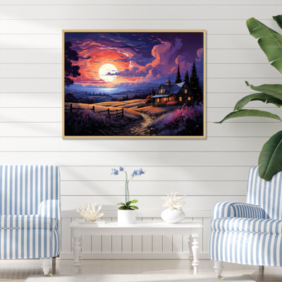 «Old Purple Farm House III», reproduction sur toile