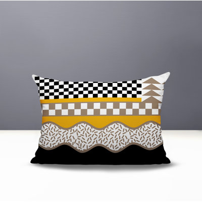 Trix Abstract Reversible Indoor/Outdoor Lumbar Pillow