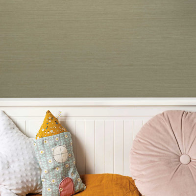 Sisal Monochromatic Authentic Grasscloth Wallpaper