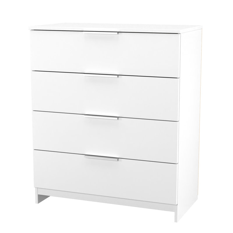 Fully Assembled Herma 4 - Drawer Chest of Drawers, White