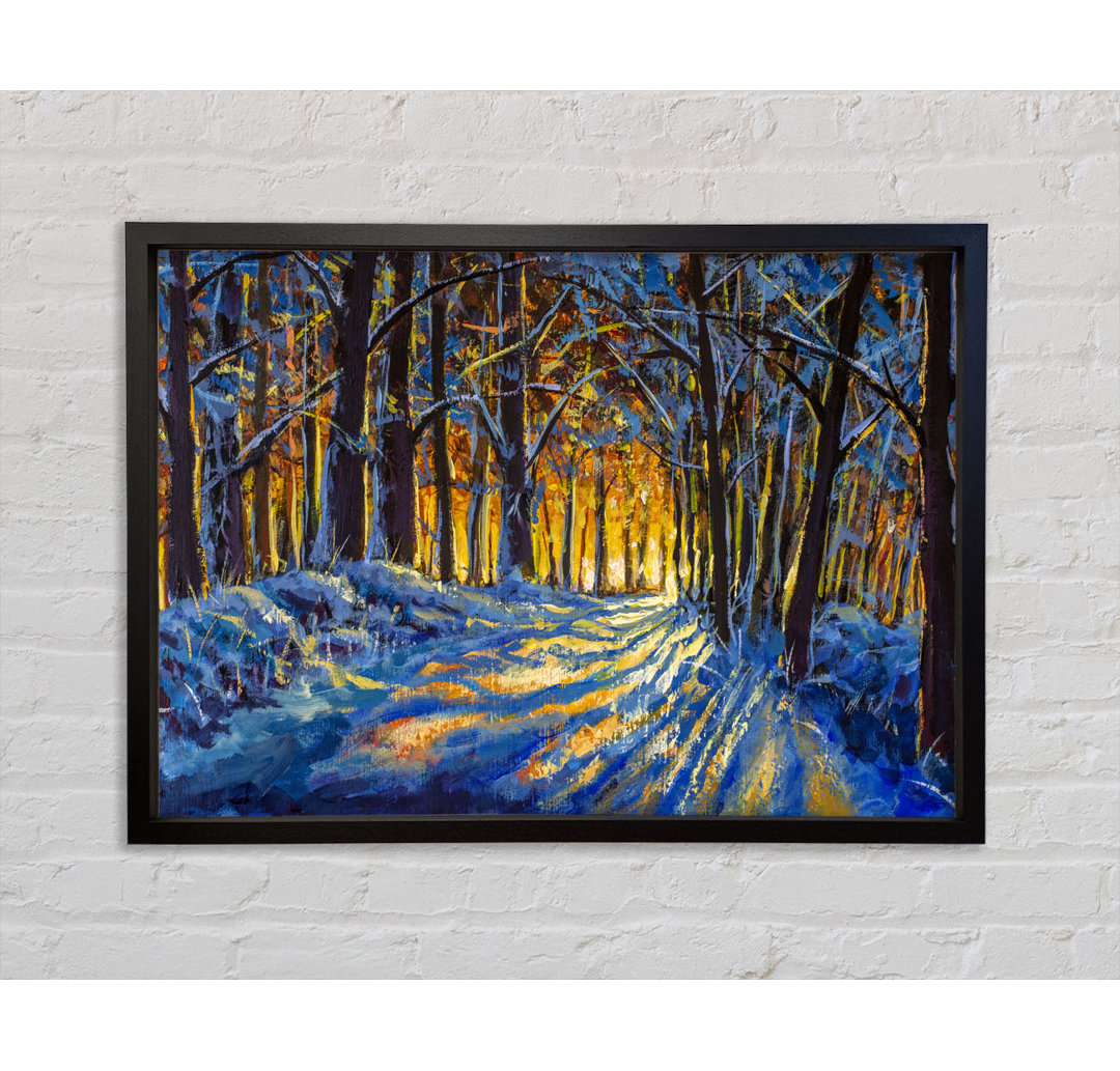 Snowy Winters Forest - Einzelbildrahmen Kunstdrucke auf Leinwand