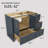Solid Wood 42" Single Bathroom Vanity Base Only In Navy Blue