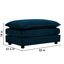 Ensemble de 4 canapés modulaires en chenille bleue 2 places avec repose-pieds 2 places