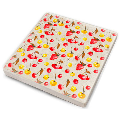 Premium Natural Stone Glass Mat Set (4 Pieces), 3.9 x 3.9 x 0.4 inches | 100% Natural Stone for Durability & Elegance | Perfect for Protecting Surfaces, Ideal for Home & Office Use, Stylish & Functional Design